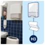 Mini zásobník na skladané utierky TORK Singlefold/C-fold biely H3