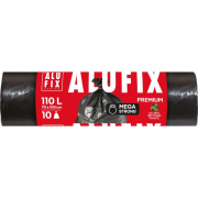 Vrecia na odpadky mega, 110 ℓ / 10 ks, 80mic., 70 x 100 cm čierne, LDPE