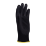Rukavice pletené, polomáčané DONAU SAFETY PU kat. II čierne veľ. 10