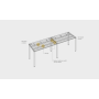 Pracovný stôl Uni k pozdĺ. reťazeniu, 140x75,5x160 cm, buk/biela