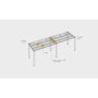 Pracovný stôl Uni k pozdĺ. reťazenie, 140x75,5x80 cm, dub/biela