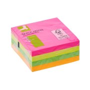 Samolepiaci bloček Q-CONNECT 76x76 mm, 400 l, neónová