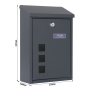 Poštová schránka Casa Inox, antracit