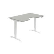 Pracovný stôl Motion Ergo, PO, 2S, 140x70,5-120,5x90 cm, sivá/biela