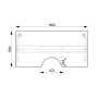 Pracovný stôl Motion Ergo, ZO, 3S, 180x61-128x90 cm, buk/biely