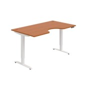 Pracovný stôl Motion Ergo, PO, 2S, 160x70,5-120,5x90 cm, čerešňa/biela