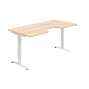 Pracovný stôl Motion Ergo, ZO, 2S, 180x70,5-120,5x90 cm, agát/biela