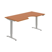 Pracovný stôl Motion Ergo, PO, 2S, 180x70,5-120,5x90 cm, čerešňa/sivá