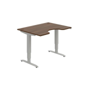 Pracovný stôl Motion Ergo, ZO, 3S, 120x61-128x90 cm, orech/sivá