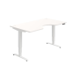 Pracovný stôl Motion Ergo, PO, 3S, 160x61-128x90 cm, biela/biela