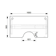 Pracovný stôl Motion Ergo, ZO, 3S, 160x61-128x90 cm, jelša/sivá