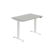 Pracovný stôl Motion, PO, 2S, 120x70,5-120,5x80 cm, sivá/biela