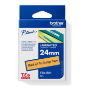 Samolepiaca páska Brother TZ-B51 24 mm fluo oranžová/čierna