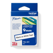 Samolepiaca páska Brother TZe-221 9 mm biela/čierna