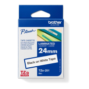 Samolepiaca páska Brother TZe-251 24 mm biela/čierna