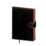 Diár Flip denný A5 14,3x20,5cm - čierno/červený 2027