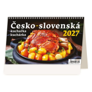 Stolový kalendár riadkový 22,6x13,9 cm - Česko-slovenská kuchárka 2027