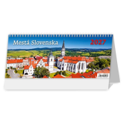 Stolový kalendár riadkový 32,1x13,4 cm - Mestá Slovenska 2027