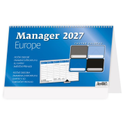 Stolový kalendár stĺpcový 30,1x18 cm - Manager Europe 2027